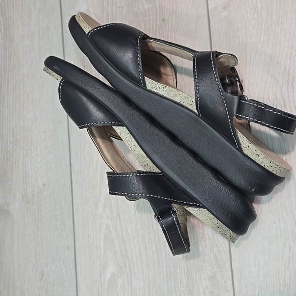 SAS Women Comfort Tripad Black Leather Sandals with Buckle Straps Shoes Sz 7M - Picture 8 of 12